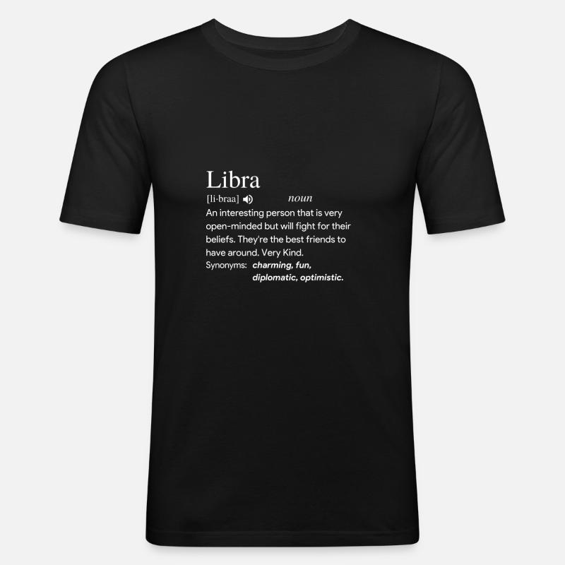 Waage-Definition - Männer Slim Fit T-Shirt - Schwarz