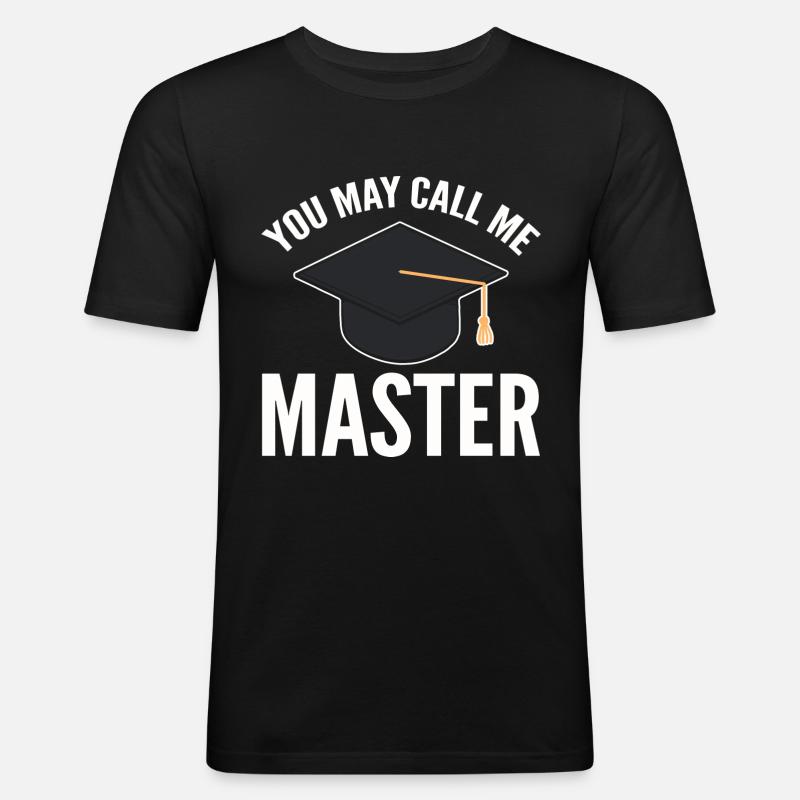 Master Studium Abschlussfeier - Männer Slim Fit T-Shirt - Schwarz