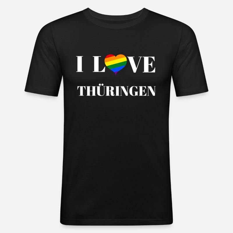 Thüringen - Geschenkidee - Männer Slim Fit T-Shirt - Schwarz