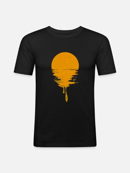 Lever du soleil - T-shirt près du corps Homme - noir