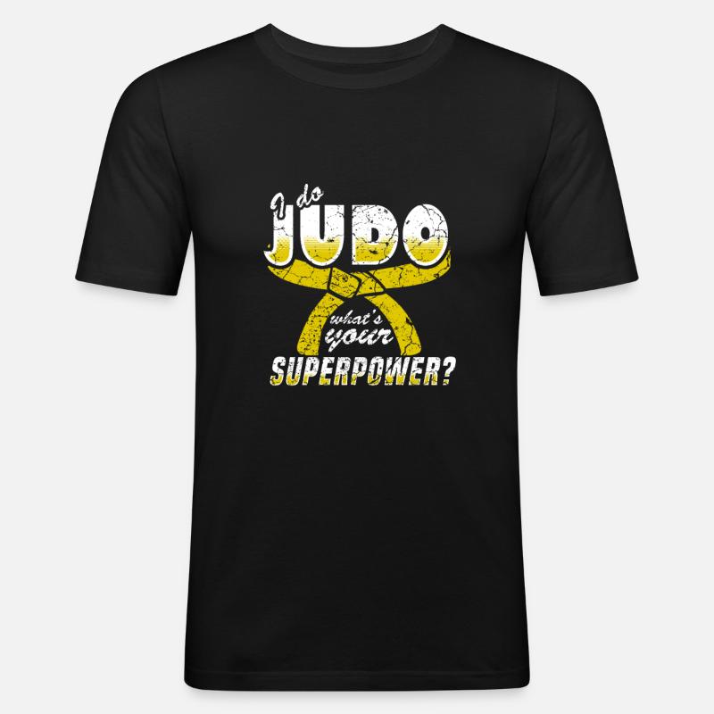 Judo - Männer Slim Fit T-Shirt - Schwarz