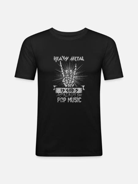 Heavy metal - Mannen slim fit T-shirt - zwart