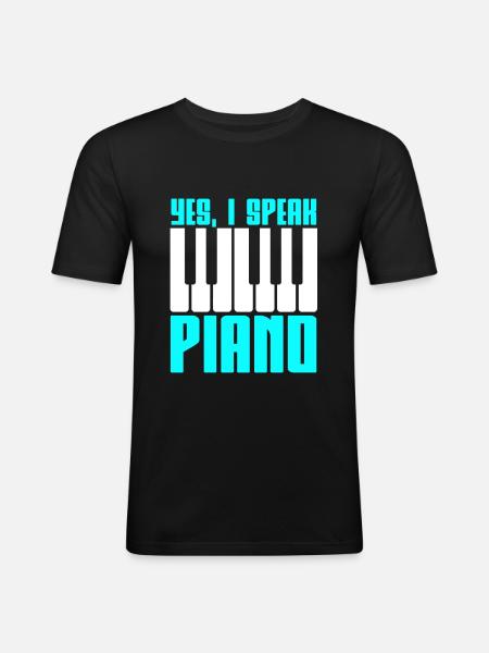 Piano piano - Men's Slim Fit T-Shirt - black