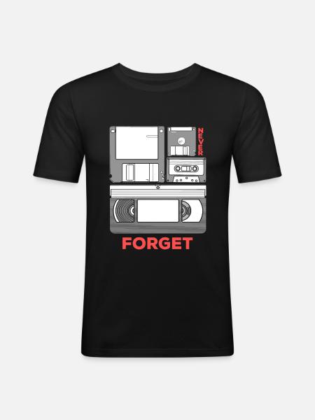 Video cassette VHS floppy disk Floppy disk technology - Men's Slim Fit T-Shirt - black