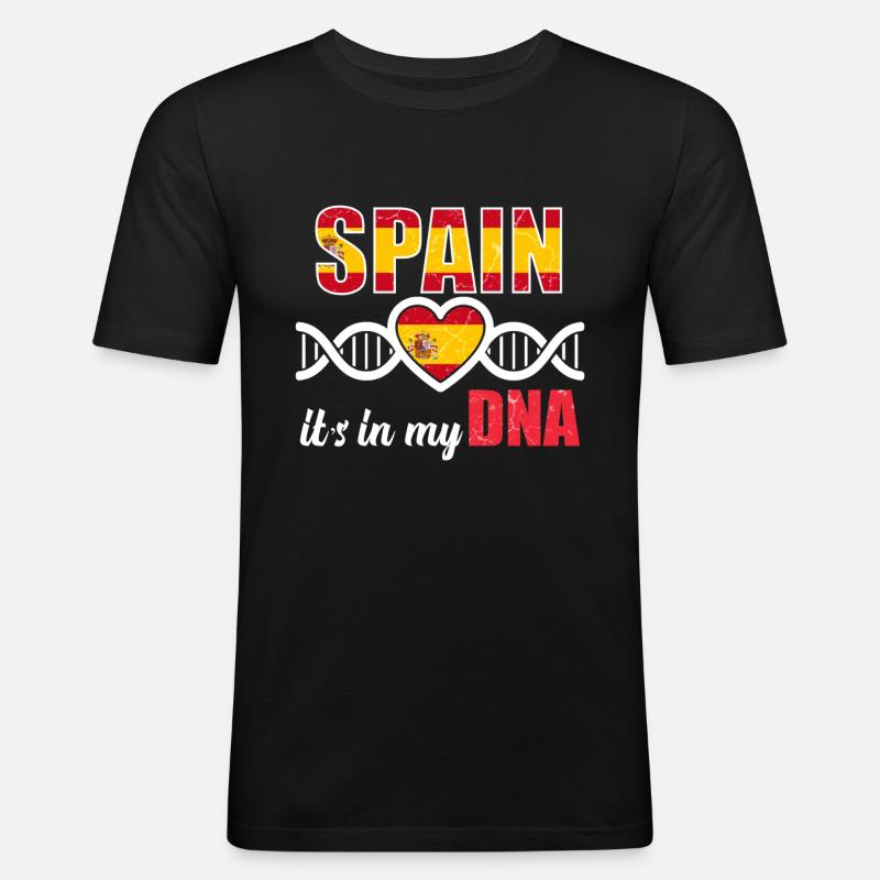 Spanien Spanier - Männer Slim Fit T-Shirt - Schwarz
