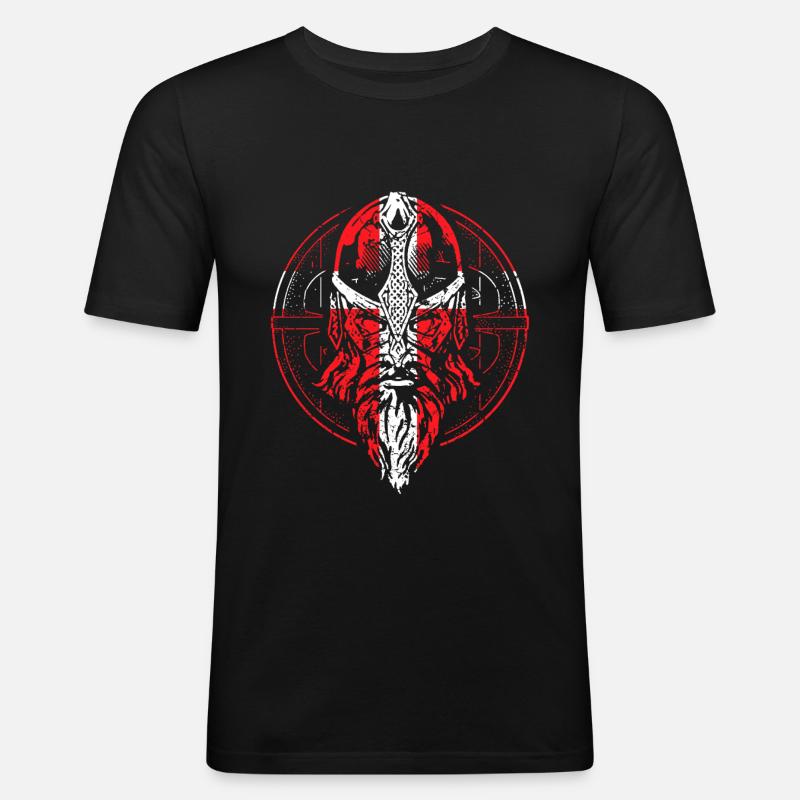 Dänischer Wikinger - Männer Slim Fit T-Shirt - Schwarz