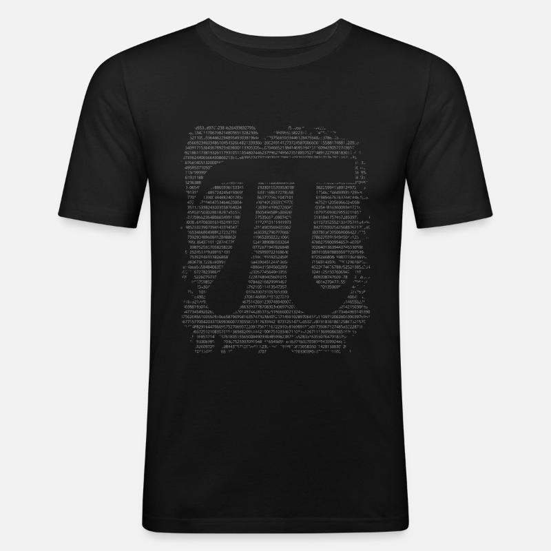 Zahl Pi - Männer Slim Fit T-Shirt - Schwarz
