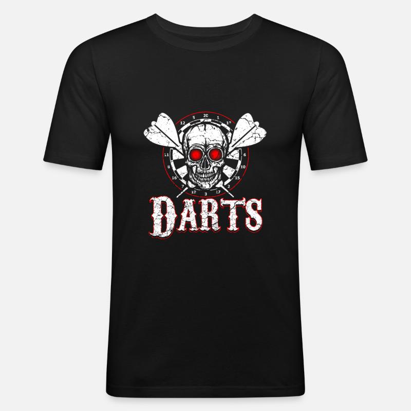 Dart - Männer Slim Fit T-Shirt - Schwarz