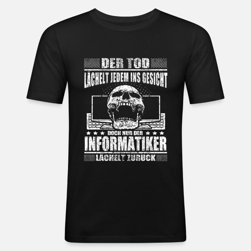 Informatiker - Männer Slim Fit T-Shirt - Schwarz