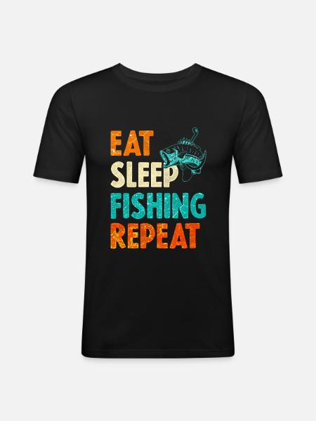 Fishing angler - Men's Slim Fit T-Shirt - black