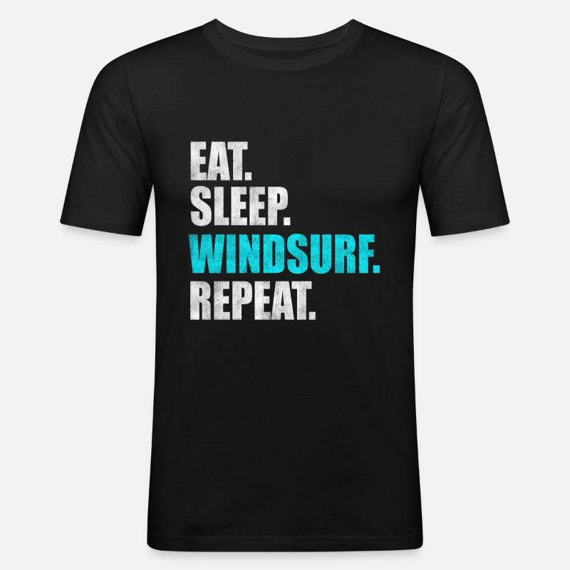 Windsurffer Windsurffer Windsurfing cadeau - T-shirt près du corps Homme - noir