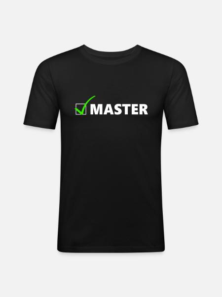 Master's Degree University Degree Gift - Men's Slim Fit T-Shirt - black