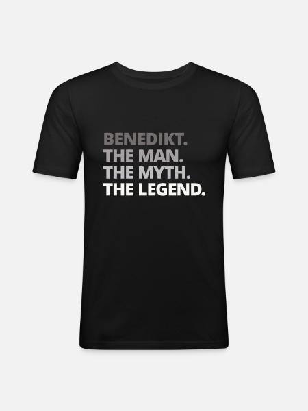 Benedict name saying gift - Men's Slim Fit T-Shirt - black