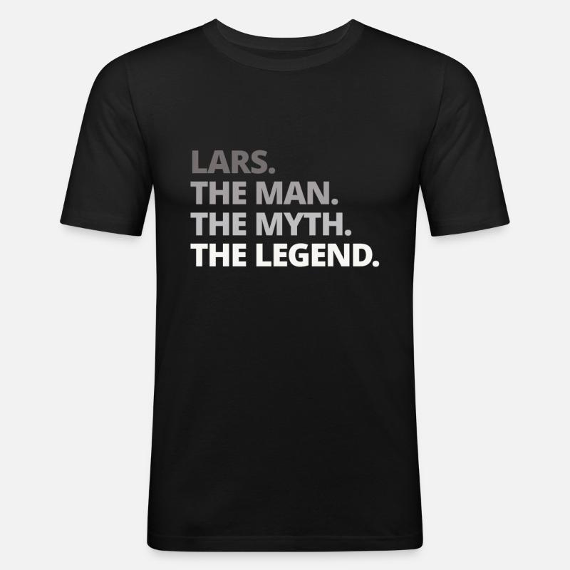 Lars Name Spruch Geschenk - Männer Slim Fit T-Shirt - Schwarz