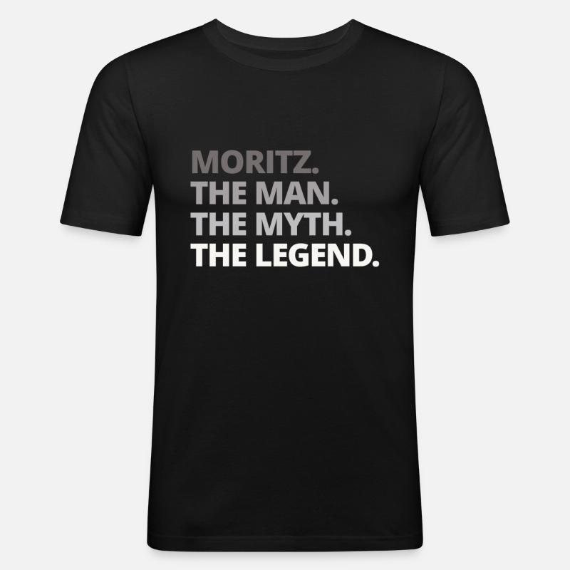 Moritz - Männer Slim Fit T-Shirt - Schwarz