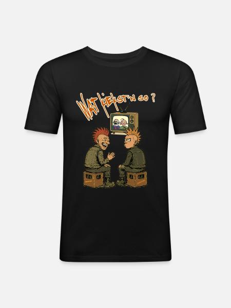 Marx & Moritz - Männer Slim Fit T-Shirt - Schwarz