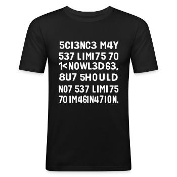 Science Imagination - Men's Slim Fit T-Shirt - black - Front - Nik (191cm)