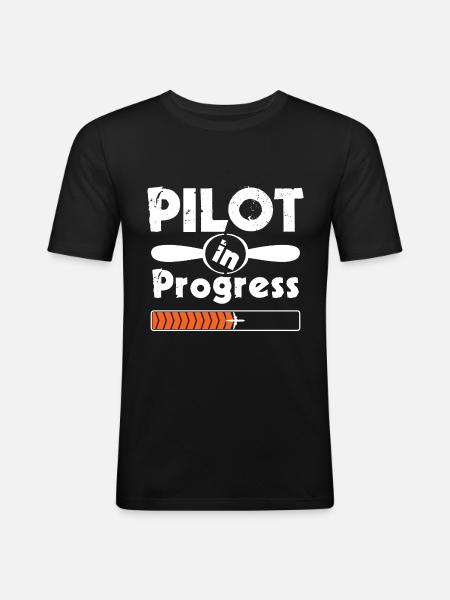 Pilot - Men's Slim Fit T-Shirt - black