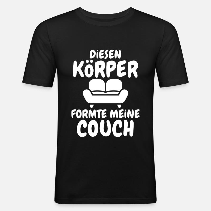 Couch Formte Körper - Männer Slim Fit T-Shirt - Schwarz