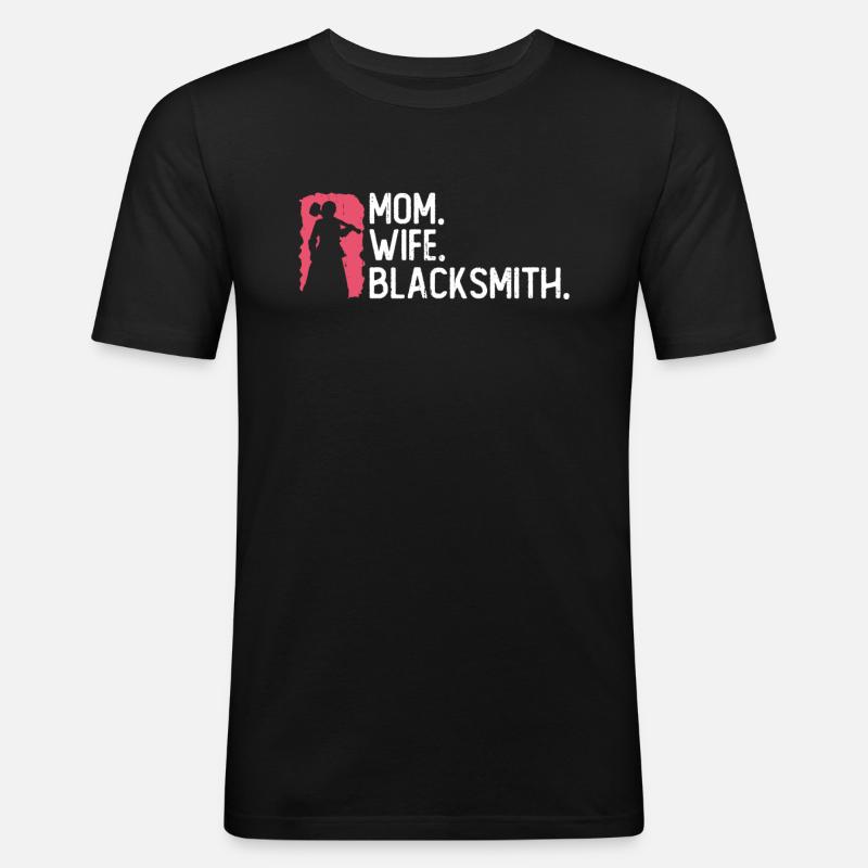 Mutter. Ehefrau. Schmiedin. - Blacksmith Frauen - Männer Slim Fit T-Shirt - Schwarz