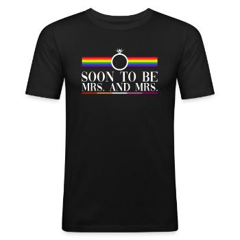 Mariage lesbien Gay lesbien Transsexuel - T-shirt près du corps Homme - noir - Devant - Nik (191cm)