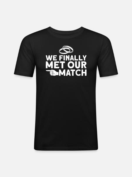 Braut Bräutigam Partneroutfit Hochzeit - Männer Slim Fit T-Shirt - Schwarz