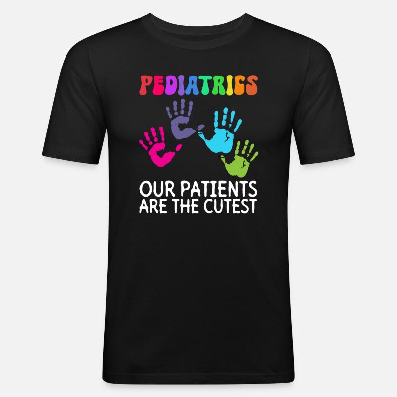 Kinder Krankenschwester Säugling Pädiatrie - Männer Slim Fit T-Shirt - Schwarz