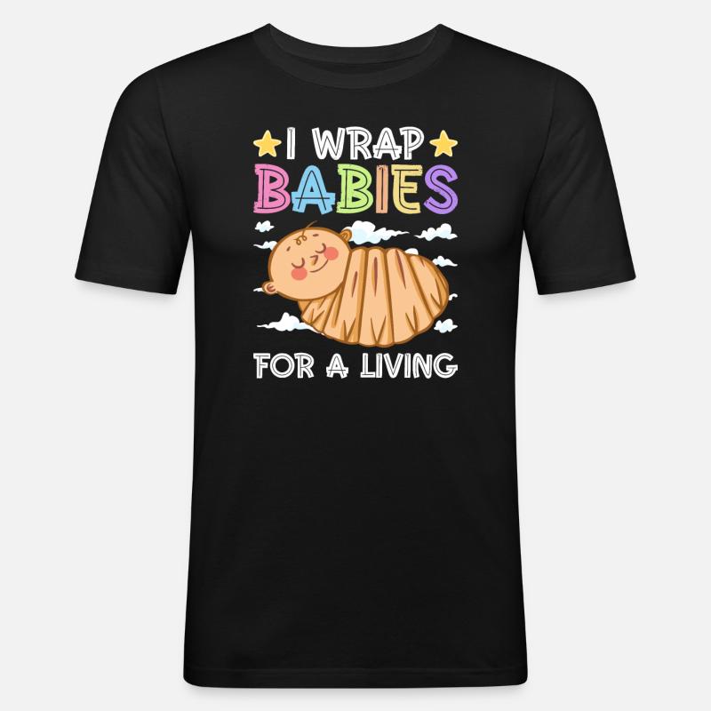 Kinder Krankenschwester Säugling Pädiatrie - Männer Slim Fit T-Shirt - Schwarz