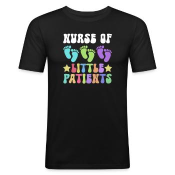 Kinder Krankenschwester Säugling Pädiatrie - Männer Slim Fit T-Shirt - Schwarz - Vorne - Nik (191cm)
