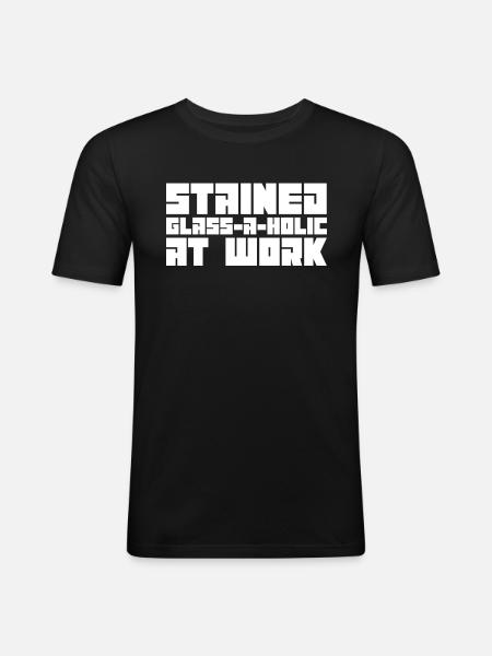 Vitrail A-Holic au travail - - T-shirt près du corps Homme - noir