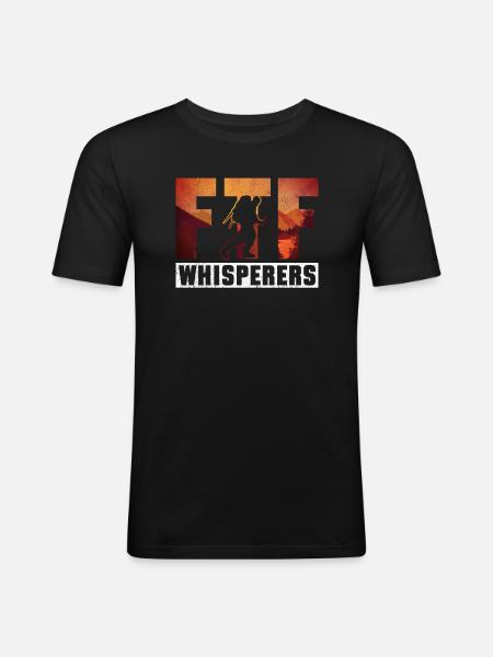 FTF-Flüsterer - Geocaching Geocacher - Männer Slim Fit T-Shirt - Schwarz