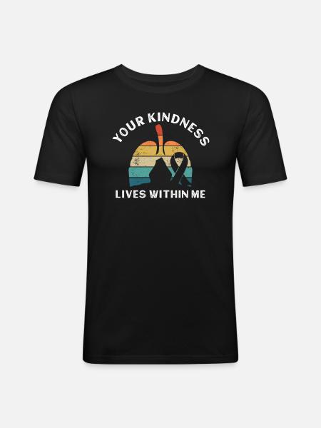 Organ Donor Lunge Organ Transplant - Men's Slim Fit T-Shirt - black