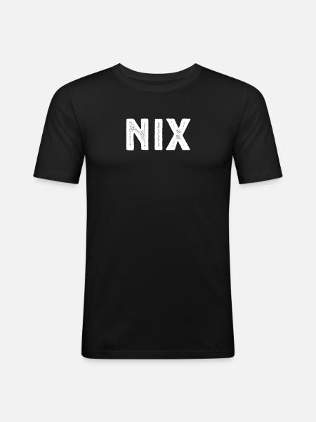 Garnichts Geschenk Lustiges Garnix - Männer Slim Fit T-Shirt - Schwarz