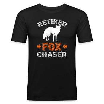 Cadeaux de chasse au renard - T-shirt près du corps Homme - noir - Devant - Nik (191cm)