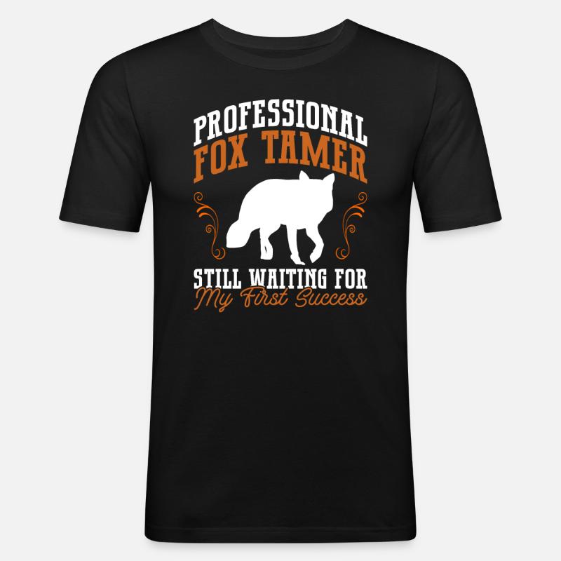 Fuchsjagd Geschenke - Männer Slim Fit T-Shirt - Schwarz