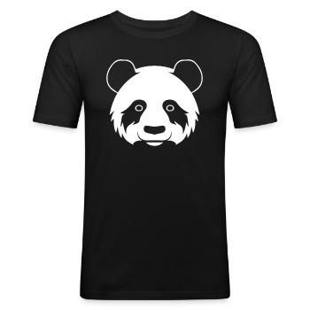 Panda Ours Panda géant japonais - T-shirt près du corps Homme - noir - Devant - Nik (191cm)