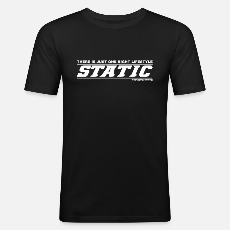 STATIC - T-shirt près du corps Homme - noir