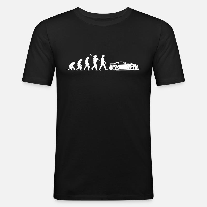 Auto De Sport Evolution - Männer Slim Fit T-Shirt - Schwarz