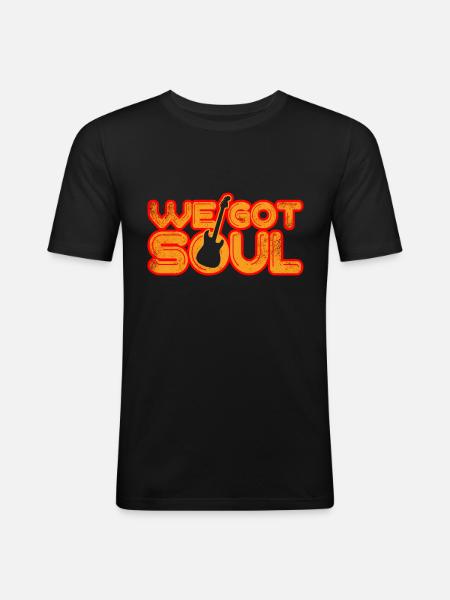 soul music - Men's Slim Fit T-Shirt - black