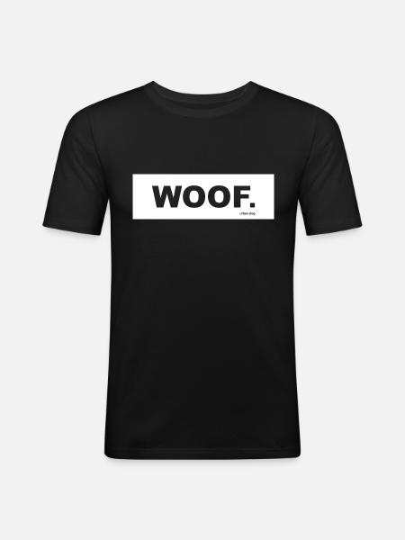 WOOF urban.dog White - Men's Slim Fit T-Shirt - black