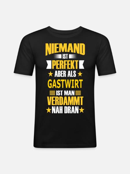 GASTWIRT - Männer Slim Fit T-Shirt - Schwarz