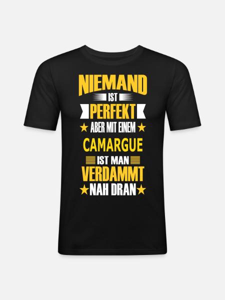 CAMARGUE - Männer Slim Fit T-Shirt - Schwarz