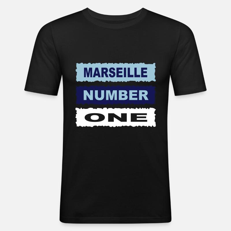 Marseille - Männer Slim Fit T-Shirt - undefined