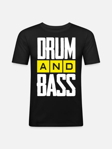 Drum&Bass 2k15 - Männer Slim Fit T-Shirt - Schwarz