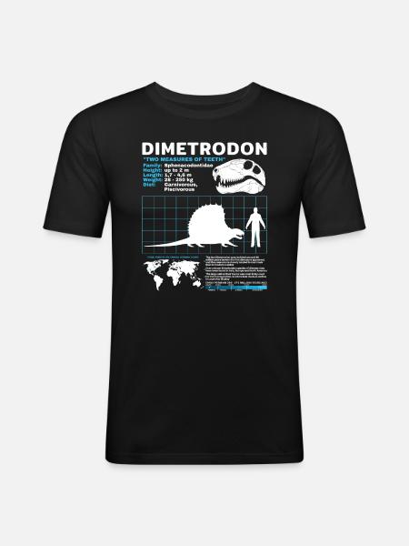 Fiche technique Dimetrodon - T-shirt près du corps Homme - noir