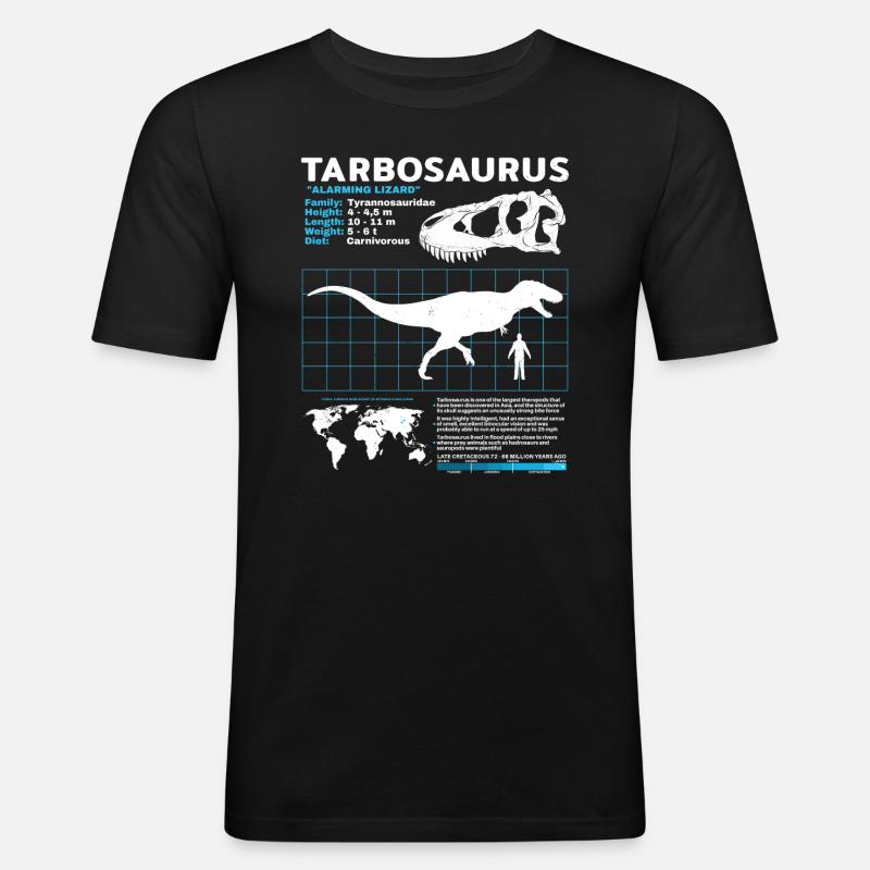 Tarbosaurus fact sheet - Men's Slim Fit T-Shirt - black