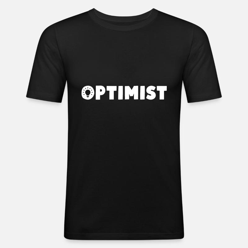 Optimist - Männer Slim Fit T-Shirt - Schwarz