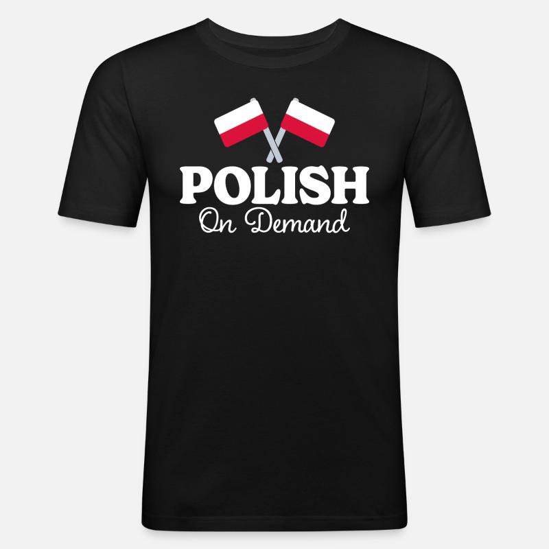 Polnisch Übersetzer Polnisch Dolmetscher - Männer Slim Fit T-Shirt - Schwarz