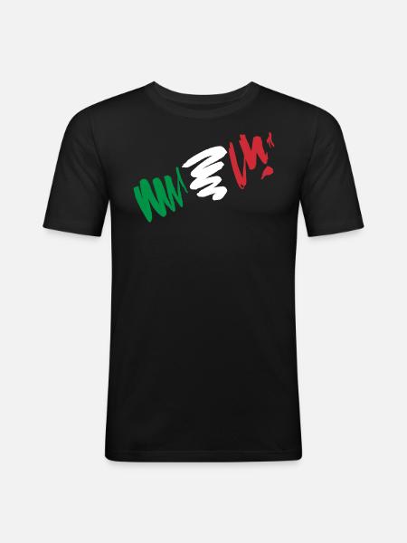 Italy Abstract - Men's Slim Fit T-Shirt - black