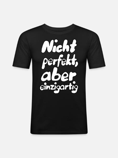 Not perfect... - Men's Slim Fit T-Shirt - black